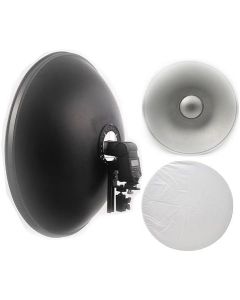 ePhoto Large Off Camera Flash Beauty Dish Reflector Beauty Dish Mount & Mounting for EX430, EX580, SB800, SB600 A121Bracket by Ephoto