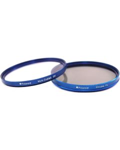 Polaroid Optics 67mm Multi-Coated Dual Filter Kit BLUE (MC UV, CPL)