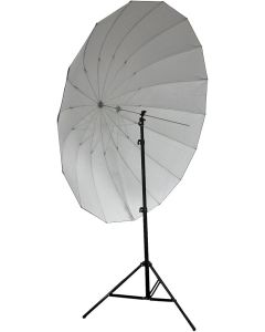 Neewer 72"/185cm Silver with Black Cover Reflective Parabolic Umbrella 16 Fiberglass Rib 7mm Shaft, includes Portable Carrying Bag