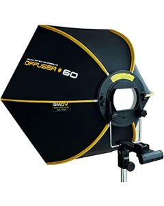 SMDV DIFF60 SPEEDBOX-S60 - Professional 24-Inch (60cm) Rigid Quick Folding Hexagonal Softbox for Speedlight Speedlite Flash