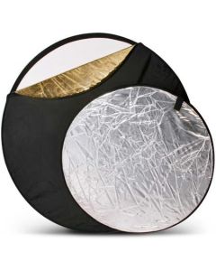 Zykkor 5-in-1 Reflector 22" with Gold, Silver, Translucent, Black & White Surfaces.