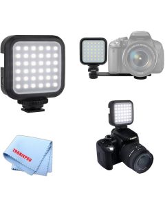 Universal Mini Portable Rechargeable USB LED Light for DSLR Cameras with Micro USB Cable for Nikon, Canon, Panasonic, Sony, Olympus, Fujifilm, Pentax Cameras & More