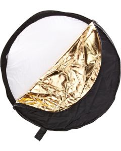 LimoStudio 22 inch 5 in 1 Collapsible Disc Reflector Panel, Photography Studio Lighting Reflector, White Silver Gold Black Translucent, AGG806