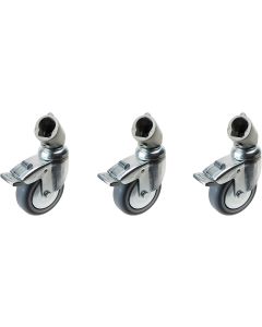 Manfrotto 110 75mm Caster with Brakes for all 22mm Leg Diameters - Set of 3
